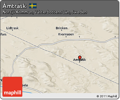 Shaded Relief 3D Map of Åmträsk