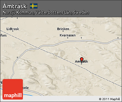 Shaded Relief 3D Map of Åmträsk