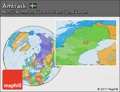 Political Location Map of Åmträsk