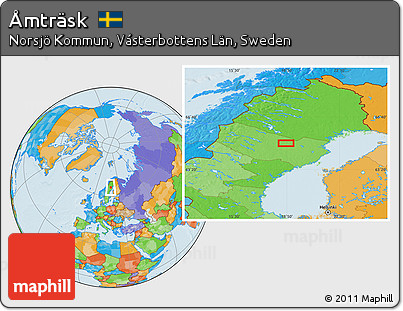 Political Location Map of Åmträsk