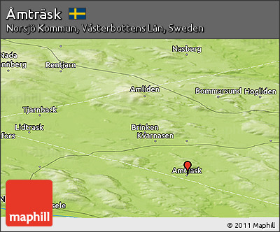 Physical Panoramic Map of Åmträsk