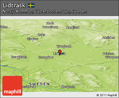 Physical Panoramic Map of Lidträsk