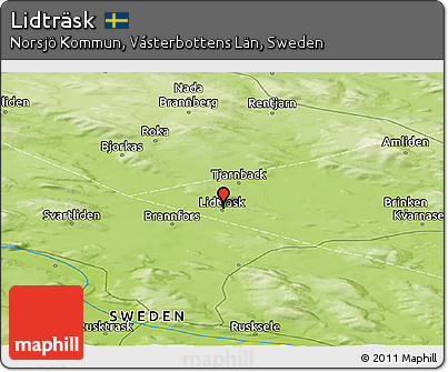 Physical Panoramic Map of Lidträsk