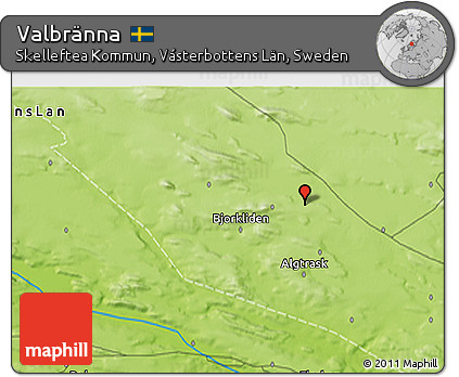 Physical 3D Map of Valbränna