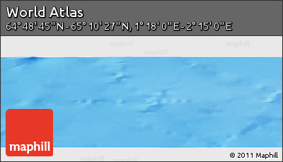 Physical Panoramic Map of the Area around 64° 59' 36" N, 1° 46' 29" E