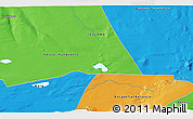 Political 3D Map of the area around 64° 59' 36" N, 20° 19' 30" W
