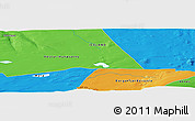 Political Panoramic Map of the area around 64° 59' 36" N, 20° 19' 30" W