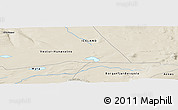 Shaded Relief Panoramic Map of the area around 64° 59' 36" N, 20° 19' 30" W