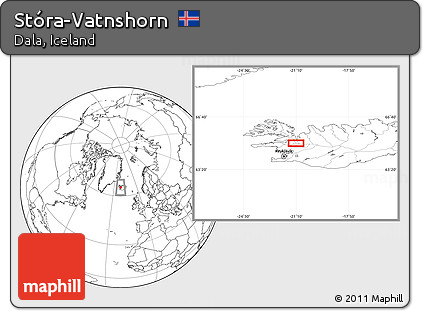 Blank Location Map of Stóra-Vatnshorn