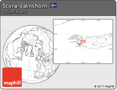 Blank Location Map of Stóra-Vatnshorn