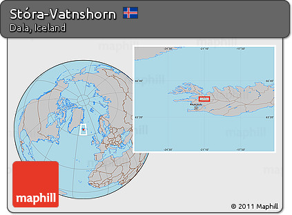 Gray Location Map of Stóra-Vatnshorn