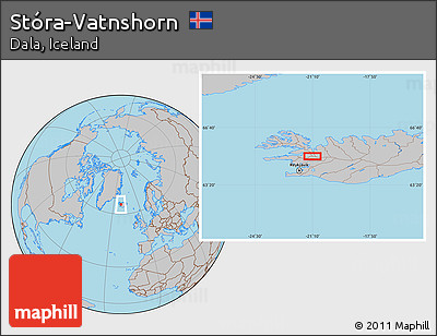 Gray Location Map of Stóra-Vatnshorn
