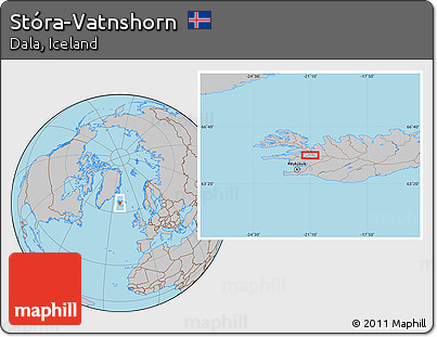 Gray Location Map of Stóra-Vatnshorn