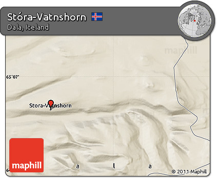Shaded Relief Map of Stóra-Vatnshorn