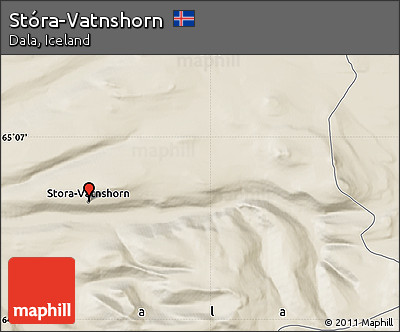 Shaded Relief Map of Stóra-Vatnshorn