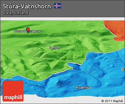 Political Panoramic Map of Stóra-Vatnshorn
