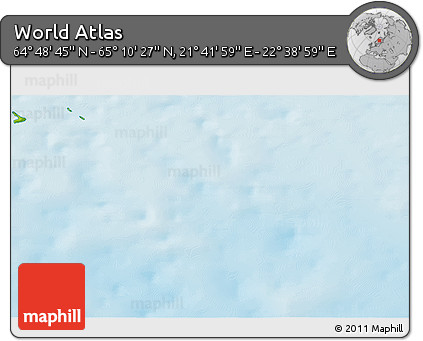 Physical 3D Map of the Area around 64° 59' 36" N, 22° 10' 29" E