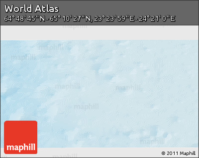Physical 3D Map of the Area around 64° 59' 36" N, 23° 52' 30" E