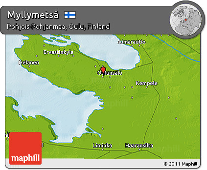 Physical 3D Map of Myllymetsä