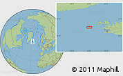 Savanna Style Location Map of the area around 64° 59' 36" N, 25° 25' 29" W