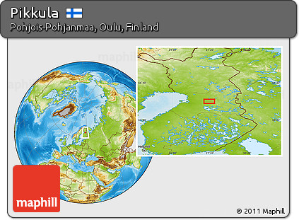 Physical Location Map of Pikkula