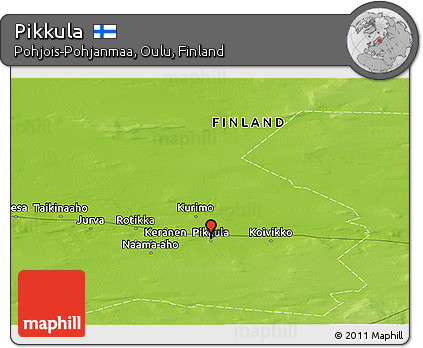Physical Panoramic Map of Pikkula