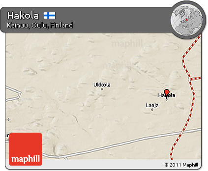 Shaded Relief 3D Map of Hakola