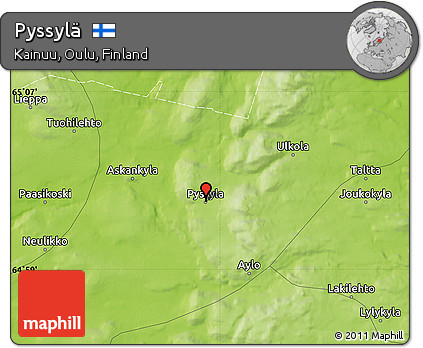 Physical Map of Pyssylä
