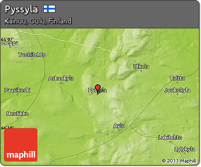 Physical Map of Pyssylä