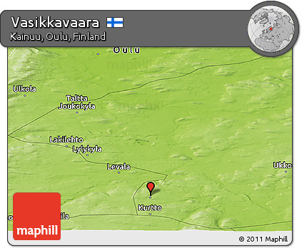 Physical Panoramic Map of Vasikkavaara