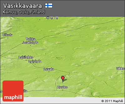 Physical Panoramic Map of Vasikkavaara