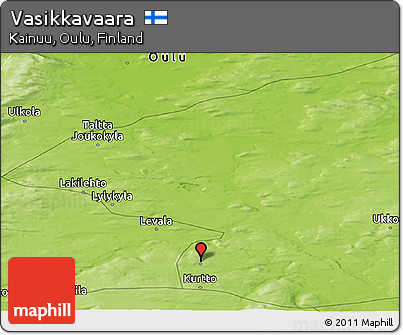 Physical Panoramic Map of Vasikkavaara