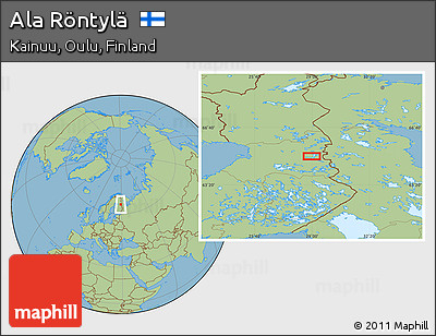 Savanna Style Location Map of Ala Röntylä
