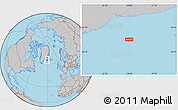 Gray Location Map of the area around 64° 59' 36" N, 30° 31' 29" W