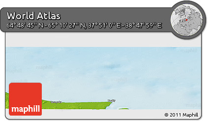 Physical Panoramic Map of the Area around 64° 59' 36" N, 38° 19' 30" E