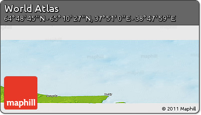 Physical Panoramic Map of the Area around 64° 59' 36" N, 38° 19' 30" E