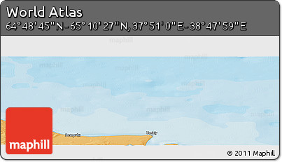Political Panoramic Map of the Area around 64° 59' 36" N, 38° 19' 30" E
