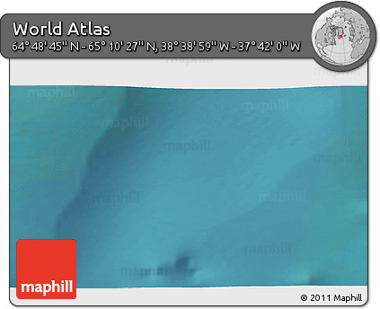 Satellite 3D Map of the Area around 64° 59' 36" N, 38° 10' 29" W