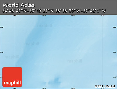 Physical Map of the Area around 64° 59' 36" N, 38° 10' 29" W