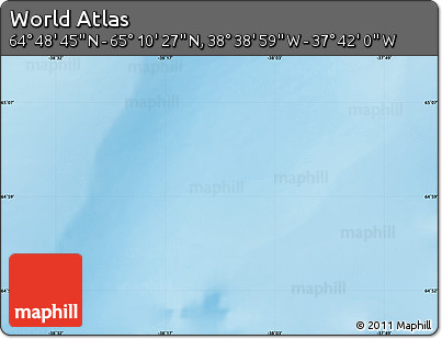 Physical Map of the Area around 64° 59' 36" N, 38° 10' 29" W