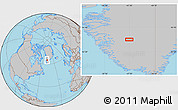 Gray Location Map of the area around 64° 59' 36" N, 47° 31' 29" W
