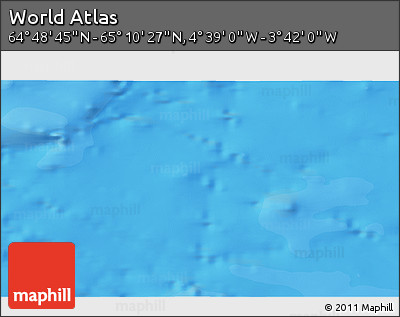 Political 3D Map of the Area around 64° 59' 36" N, 4° 10' 30" W