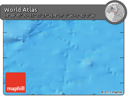 Physical Map of the Area around 64° 59' 36" N, 4° 10' 30" W