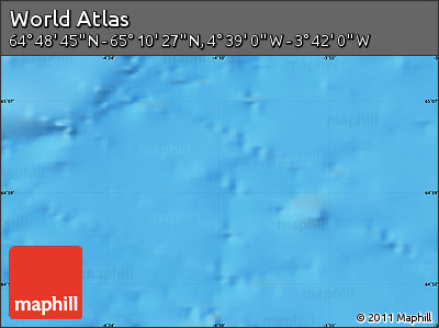 Physical Map of the Area around 64° 59' 36" N, 4° 10' 30" W