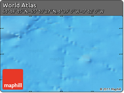 Physical Map of the Area around 64° 59' 36" N, 4° 10' 30" W