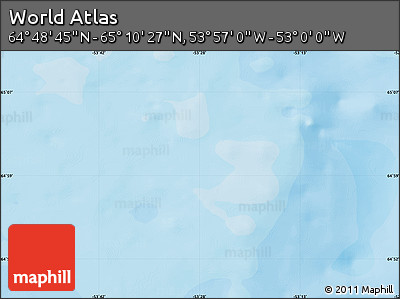 Political Map of the Area around 64° 59' 36" N, 53° 28' 30" W