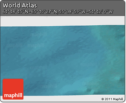 Satellite 3D Map of the Area around 64° 59' 36" N, 55° 10' 29" W