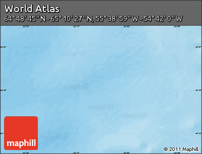 Physical Map of the Area around 64° 59' 36" N, 55° 10' 29" W