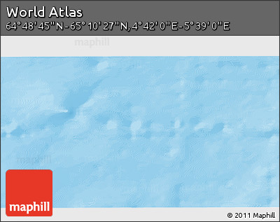 Physical 3D Map of the Area around 64° 59' 36" N, 5° 10' 30" E