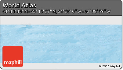 Physical Panoramic Map of the Area around 64° 59' 36" N, 61° 7' 30" W